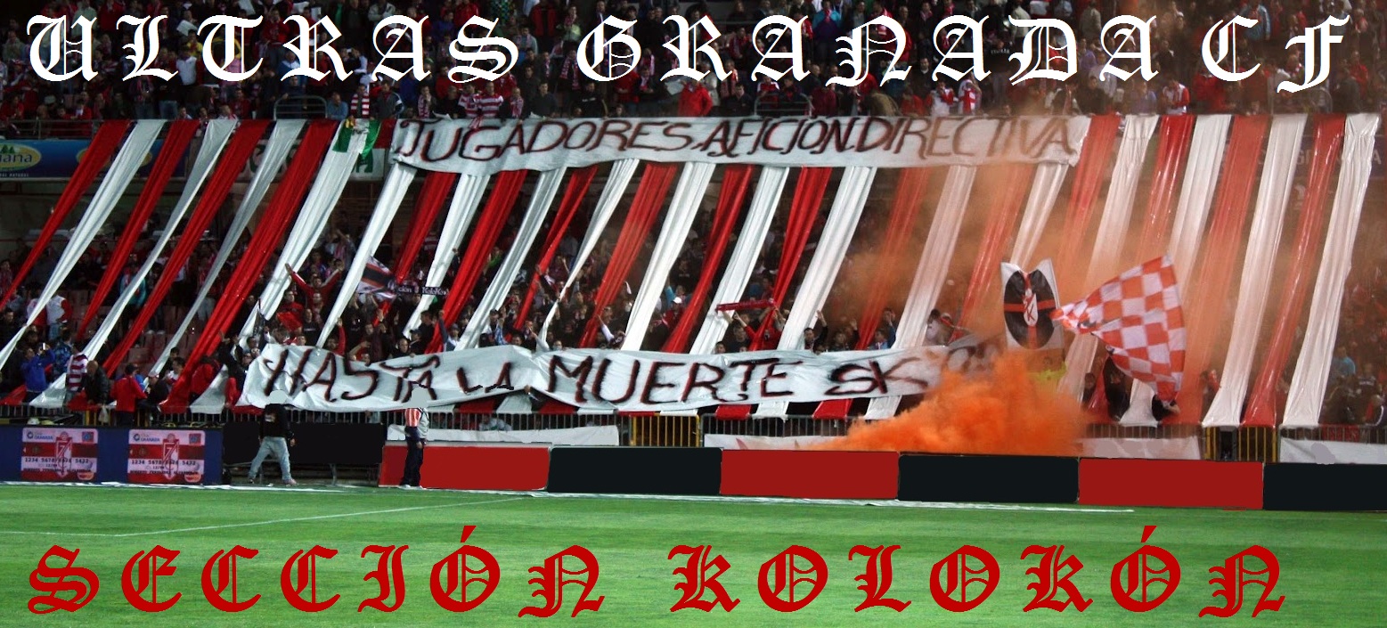 Sección Kolokón desplegada en el fondo del Granada CF
